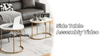 Set of 2 Round Nesting Coffee Table Accent Stacking Side Tables Space-saving