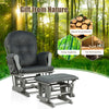 Nursing Glider Rocking Chair Reclining Maternity Chair W/Footstool Baby Nursery