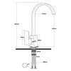 Modern Swivel Spout Kitchen Sink Taps Basin Sink Mixer Tap Square Brass Faucet