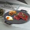 Cast Iron Non Stick Griddle Tray Kitchen Plate Fry Grill Cooking Pans BBQ Hob UK