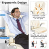 Ergonomic Office Task Chair Swivel PU Leather Executive Chair W/ Rock Function