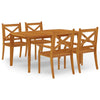 5 Piece Garden Dining Set Solid Wood Acacia R1Y5