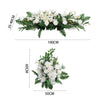 3PCS Artificial Wedding Arch Rose Flower Row Top Table Centrepiece Vase Set