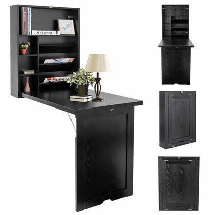 Wall Mounted Desk Folding Computer Table Space Saving Workstation Home Office