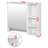 Bathroom Wall Mounted Cabinet Mirror Cupboard Unit with Storage Shelves White