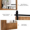 Wall Mounted Mirror Vanity Make Up Farmhouse Wall Mirror Rectangle Decorative