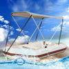 Foldable 2 Bow Sunshade Top Boat Canopy Cover Aluminum Alloy Pole Oxford Cloth