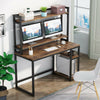 Tribesigns Computer Desk with Hutch and Shelves Study Writing Desk Gaming Table