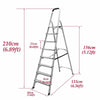 Folding 2 3 4 Step Ladder Safety Non Slip Mat Tread Foldable Kitchen Home DIY
