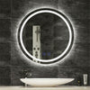 Waterproof Round LED ILLUMINATED Bathroom Mirror Touch/Demister/Gradient Light