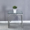 Tempered Glass Tea Coffee Table Side Small End Stand Teapoy Desk Metal Pedestal