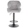 1x Bar Stool w/ Velvet Padded Swivel Gas Lift Breakfast Bar Chair Kitchen Cafe