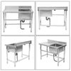 Commercial Freestanding Hand Wash Sink Stainless Steel Kitchen Basin Catering