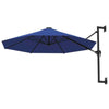 Wall-Mounted Parasol & Metal Pole Umbrella Patio Parasol Garden Umbrella