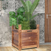 Outdoor Planter Box Square Flowers Herbs Pot Raised Bed Garden Porch Patio Decor