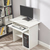 Office Computer Table Wood Desk Keyboard Tray Shelf Corner White Study Home