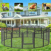 8Panels Heavy Iron Dog Playpen Pet Dog Whelping Fence Puppy Pen w/Waterproof Mat