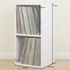 Large White Square LP/Vinyl Music Record Storage Cube/Cabinet Home Display Unit