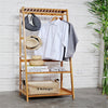 Bamboo Coat Clothes Rack Stand Shelf Shoe Box Holder Apartment Bedroom Dressroom