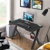 Professional Gaming Desk Gamer Table with RGB Lights Home Writing Workstation