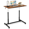 Height Adjustable Laptop Table Mobile Sit Stand Converter Lifting Desk W/ Wheels