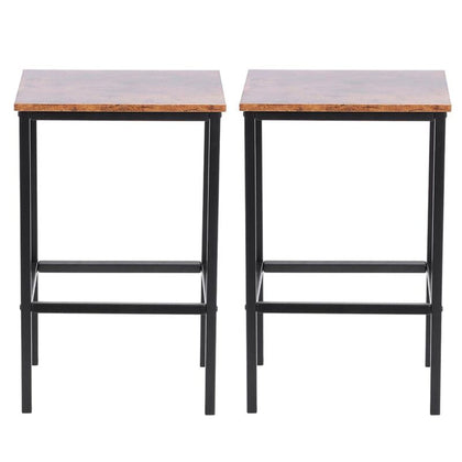 INDUSTRIAL Bar Stools Rustic Metal Breakfast Dining Seat Vintage Tall Chair Set