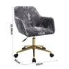Crushed Velvet Padded Swivel Study Office Chair Adjustable Computer Desk Chair