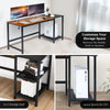 Industrial Computer Desk Wide Laptop Table Writing Workstation Adjustable Shelf