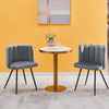 Pair of Petal Dining Chair Kitchen Dining Room Velvet Chair Padded Seat Grey New