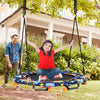 2-in-1 Foldable Kids Fitness Trampoline Height Adjustable Children Tree Swing