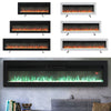 40/50/60/70inch Remote Control LED Electric Fireplace Glass 9 Colour Light