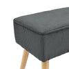 Hallway Bed End Bench Fabric Padded Seat Long Stool Dining Bench Wooden Legs