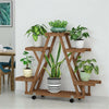 A-Frame 6 Tiered Wood Plant Stand Holder Flower Pot Display Shelving Rack Patio