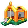 Inflatable Bounce House Kids Cute Castle Jumping Bouncer W/ Basketball Rim & Bag