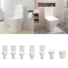 Modern Close Coupled Toilet Bathroom White Ceramic Soft Close Seat WC Pan Home