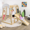 8 in 1 Climbing Toy Set Wooden Climber Playset with Slide Indoor Activity Center