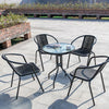 Garden Bistro Patio Furniture Set Folding Table Chairs Outdoor Indoor Rattan NEW