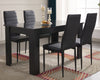Wooden Dining Table and Chairs 4 / 6 Set Pu Leather Seat Kitchen Room Furniture