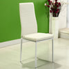 4 Pcs Dining Chairs Set PU Leather Metal Legs PADDED SEAT Home Room Restaurants