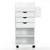 Craft Storage Cart Three Drawers Shelves Organizer Mobile Utility Cart Lockable