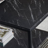 45/105cm Marble Effect 2-Tier End Table Sofa Side Tables Bedside for Living Room