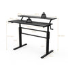 Two-Tier Sit to Standing Desk Height Adjustable Laptop Table w/Crank Handle Home