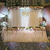 Large White Wedding Backdrop Drape Sheer Silk Curtain Engagement Bridal Studio