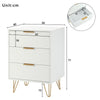 2pcs Bedside Cabinet White Chest of Drawers Bedroom Bedside Table w/ 3 Drawer NS