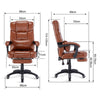 Executive Office Chair High Back Leather Recliner Computer Desk Chair W/Footrest