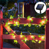 LED Solar Powered Ivy Fairy String Lights Garden Outdoor Leave Wall Fence Lights