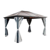 3x4(m) Metal Gazebo Pavilion Garden Party Tent Shelter 2-Tier Sun Shade Patio