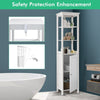 3-Tier Shelf Bathroom High Cabinet Freestanding Floor Storage Cabinet Organizer