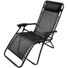 2 x Textoline Zero Gravity Chair Garden Pool Reclining Folding Sun Black Lounger