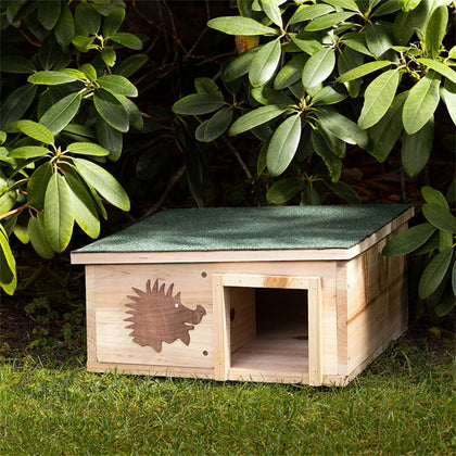 Simply Wood Eco Hedgehog House Hibernation Nesting Shelter Box Detachable 2 Room